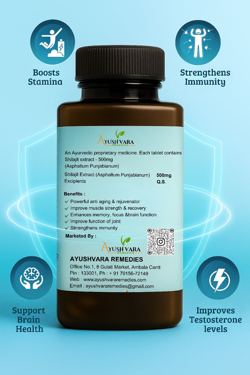 Shilajit Tablets – 100% Pure Asphaltum Punjabianum Extract