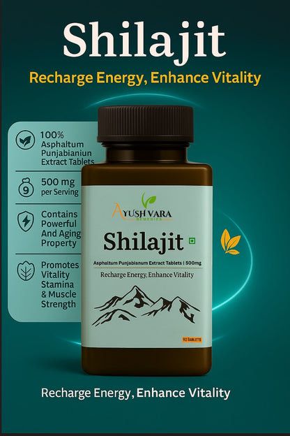 Shilajit Tablets – 100% Pure Asphaltum Punjabianum Extract