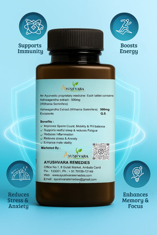 Ashwagandha Tablets – 100% Ayurvedic Withania Somnifera Root Extract