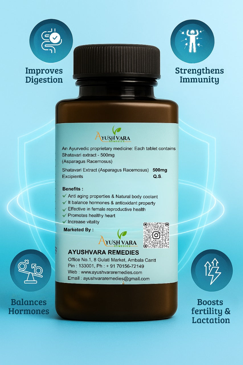 Shatavari Tablets – 100% Ayurvedic Asparagus Racemosus Extract
